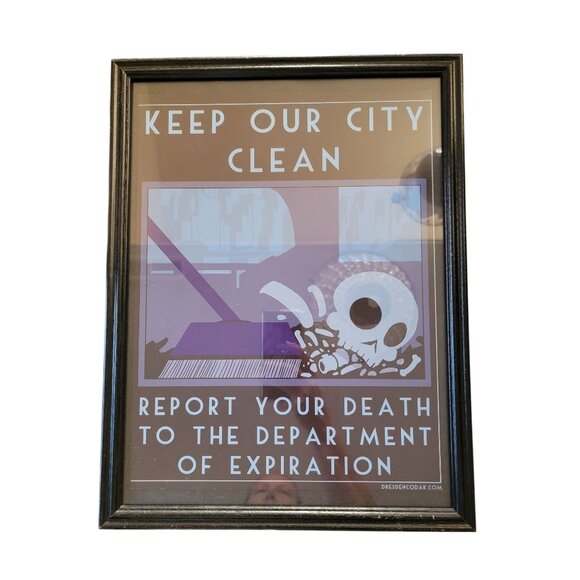 Department of Awareness Print Series Two "Keep Our City Clean" Framed Art Print - Picture 1 of 1